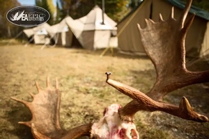 Stay in the epicenter of trophy moose habitat. Epic Adventures offers remote, wood-heated wall tent camps for an authentic North Maine Woods hunting experience.